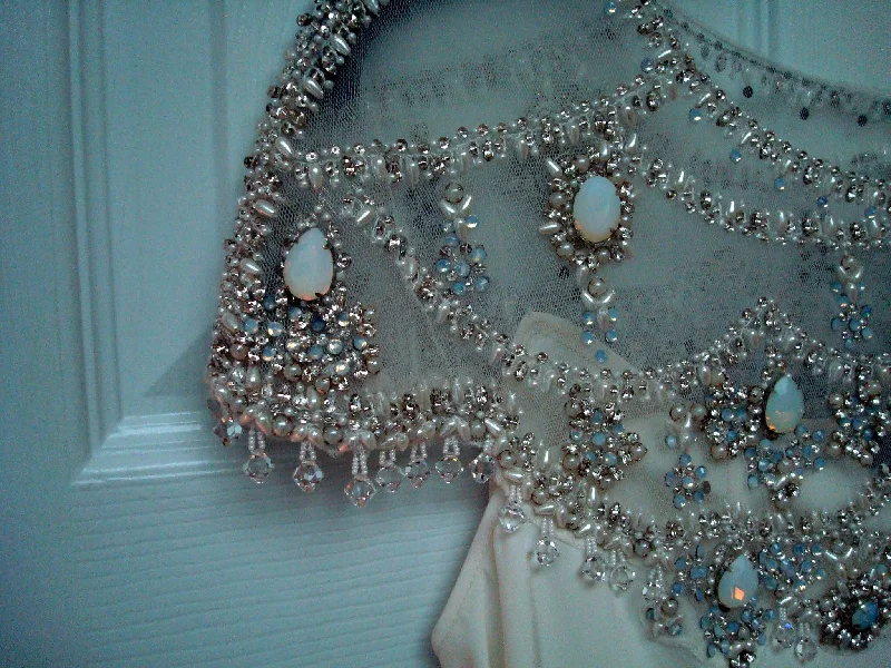Overstock Sale BHLDN Harlow beaded cap sleeve wedding gown