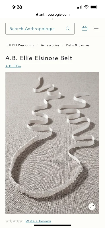 Major Savings BHLDN Style No. 59088310; A.B. Ellie Elsinore Belt
