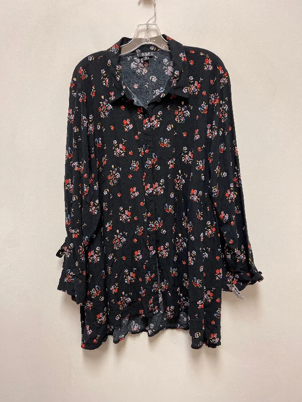 Mega Sale Blouse Long Sleeve By Ana In Black, Size: 2x