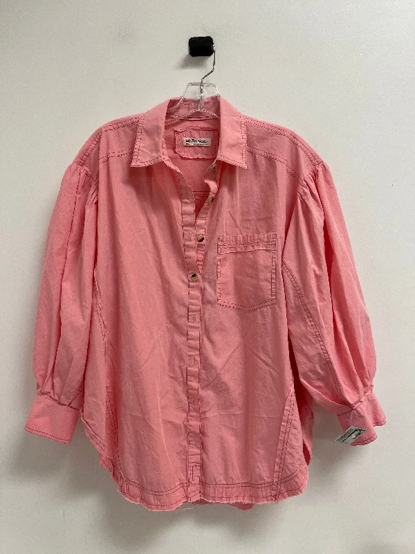 Reduced Prices Blouse Long Sleeve By We The Free In Pink, Size: S