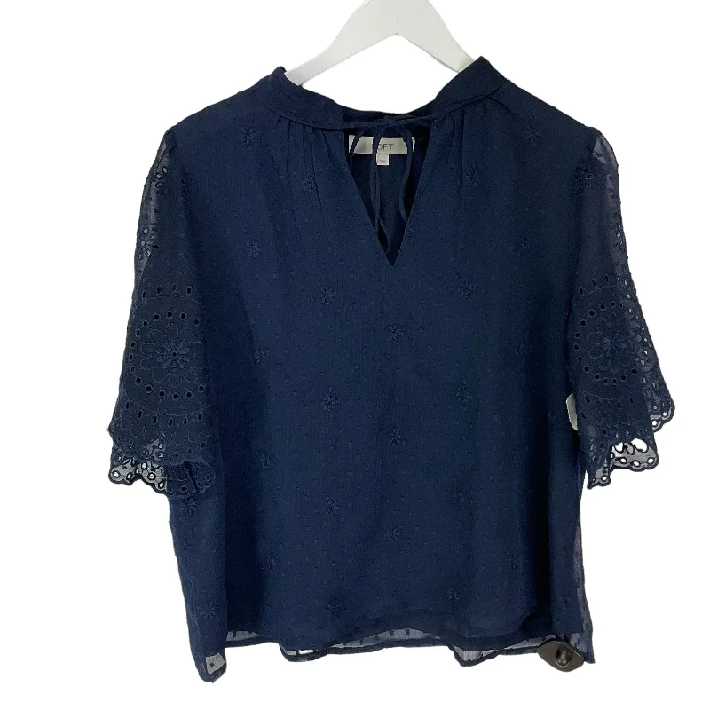 Bargain Prices Navy Top Short Sleeve Loft, Size M