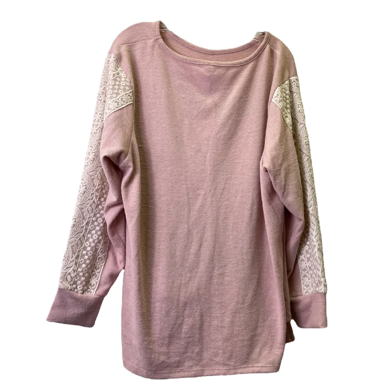 Pink Sweater By Flora Nikrooz, Size: 1x