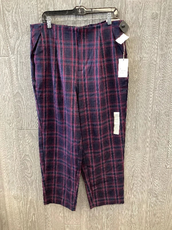 Act Fast Plaid Pattern Pants Dress A New Day, Size 16