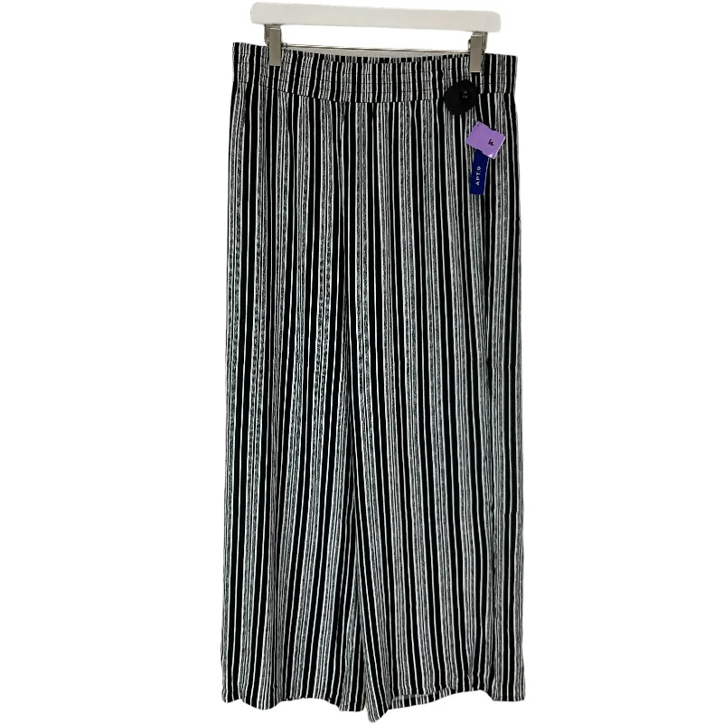 Deal Explosion Striped Pattern Pants Wide Leg Apt 9, Size M