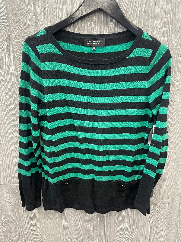 Striped Pattern Top Long Sleeve Jones New York, Size Petite  M