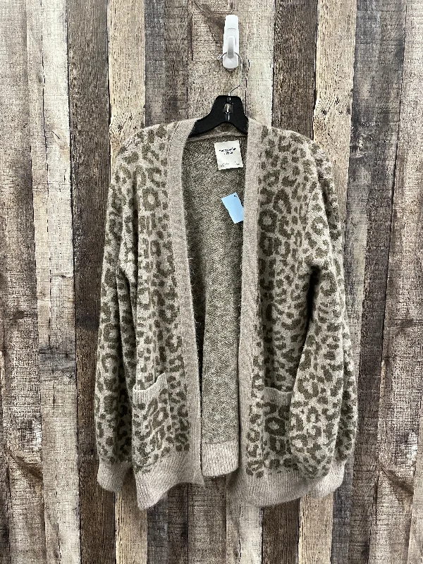 Steals and Deals Sweater Cardigan By Abercrombie And Fitch In Animal Print, Size: L