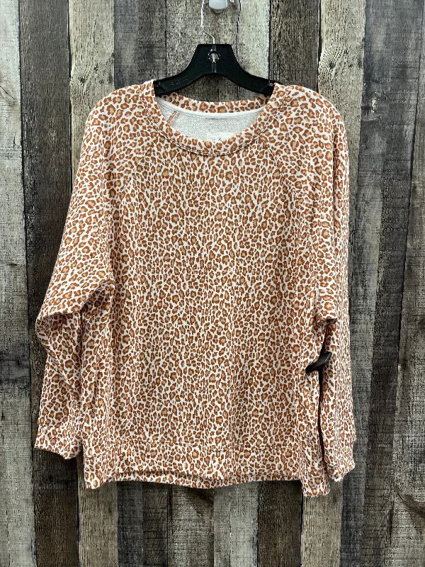 Sweatshirt Crewneck By Lou And Grey In Animal Print, Size: S