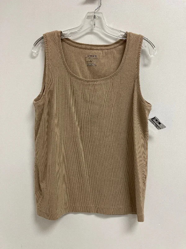 Early Access Tank Top By Chicos In Brown, Size: Xl