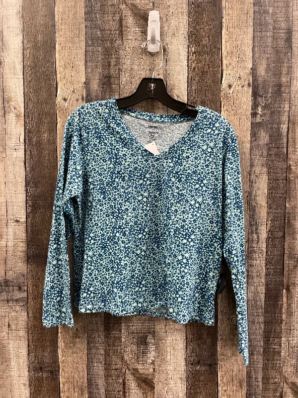 Final Markdown Top Long Sleeve Basic By Sonoma In Floral Print, Size: Petite   S