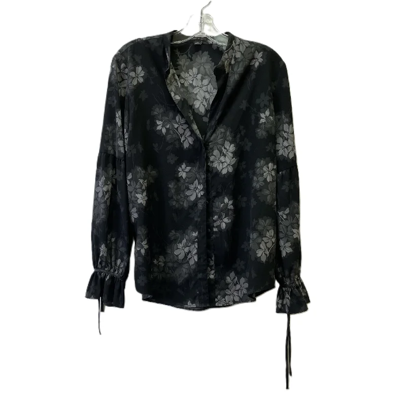 Top Long Sleeve By Ann Taylor In Black, Size: M