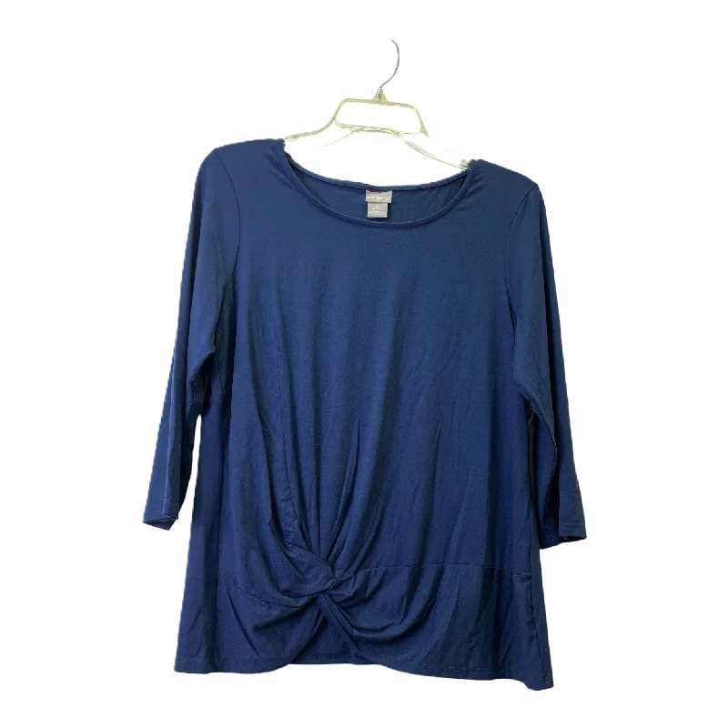 Top Long Sleeve By Chicos In Blue, Size: M