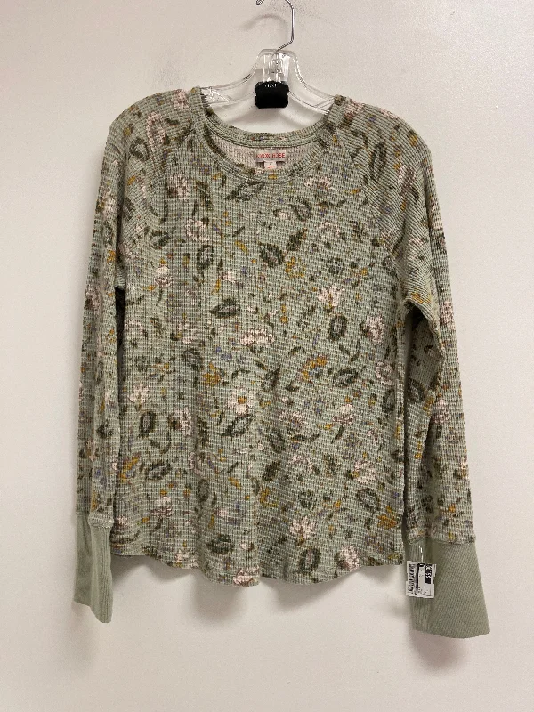 Top Long Sleeve By Knox Rose In Green, Size: L