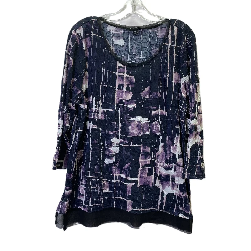 Extra Savings Top Long Sleeve By Simply Vera In Purple, Size: Xl