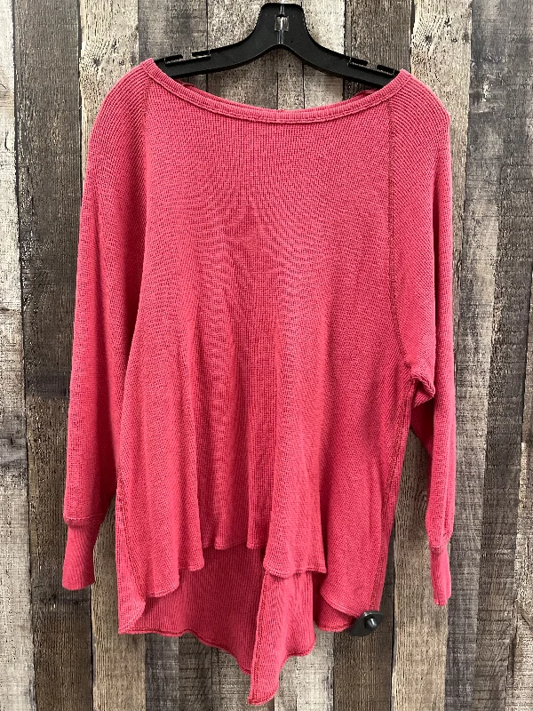 Top Long Sleeve By We The Free In Red, Size: Xs