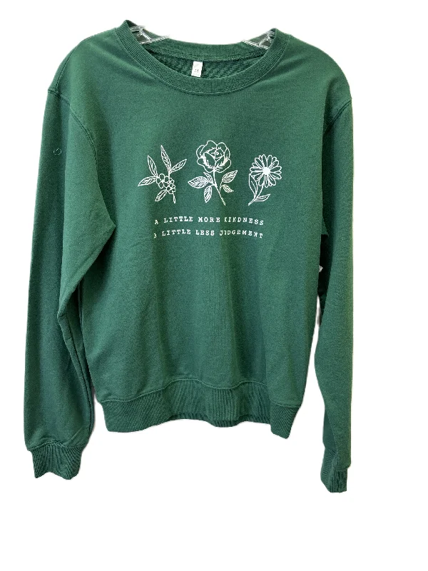 Extra Savings Top Long Sleeve  In Green & White, Size: M