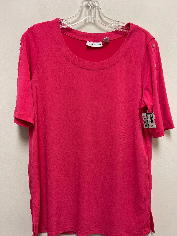 Top Short Sleeve By Susan Graver In Pink, Size: M