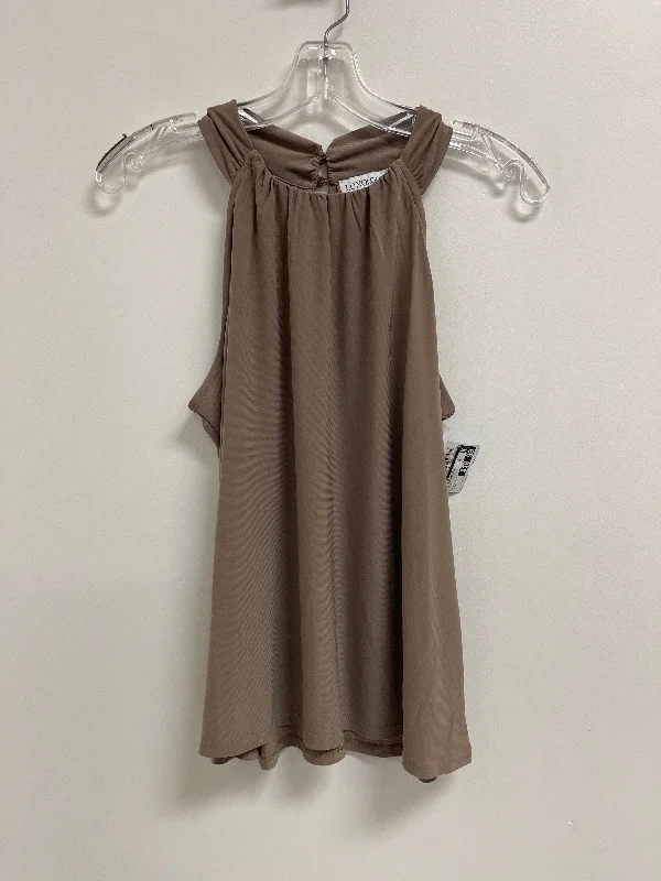 Stock Clearance Top Sleeveless By Luxology In Brown, Size: M
