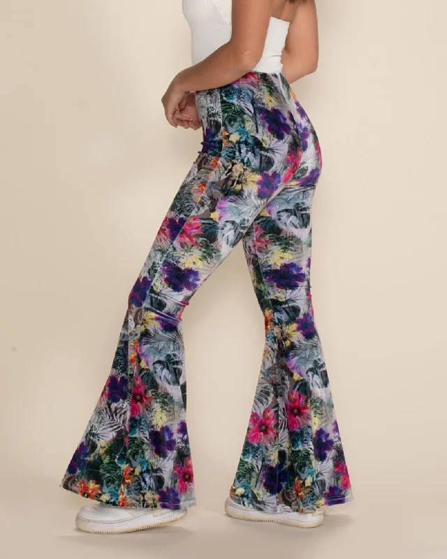 Women's Velvet Flare Pant | Safari Garden